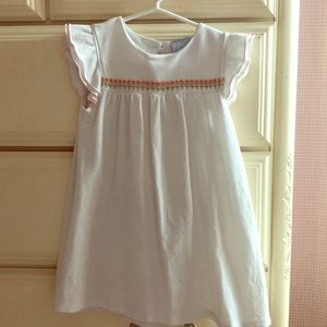 Sweet Bella Bliss white embroidered girls dress
